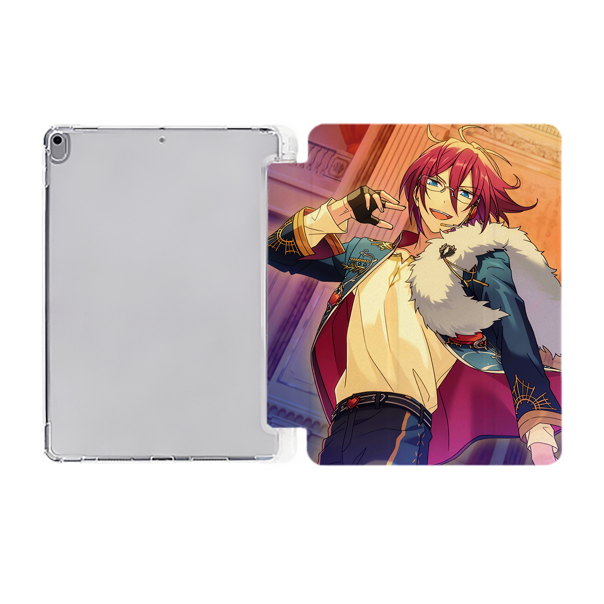 （画像用） あんさんぶるスターズ! Ensemble Stars IPad ケース ペン収納付き 三つ折りスタンド PUレザー×シリコン 対応機種9.5/10.5/10.9インチ
